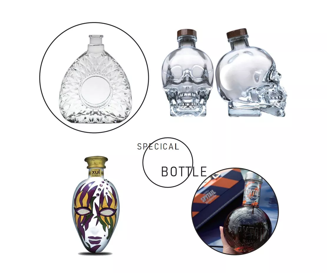 Custom Unique Shape Glass Bottle for Premium Spirits Brand Differentiation